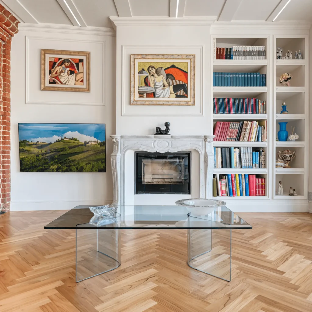 Installation de parquet intérieur et decking en bois durable et massif par Projetti CI.