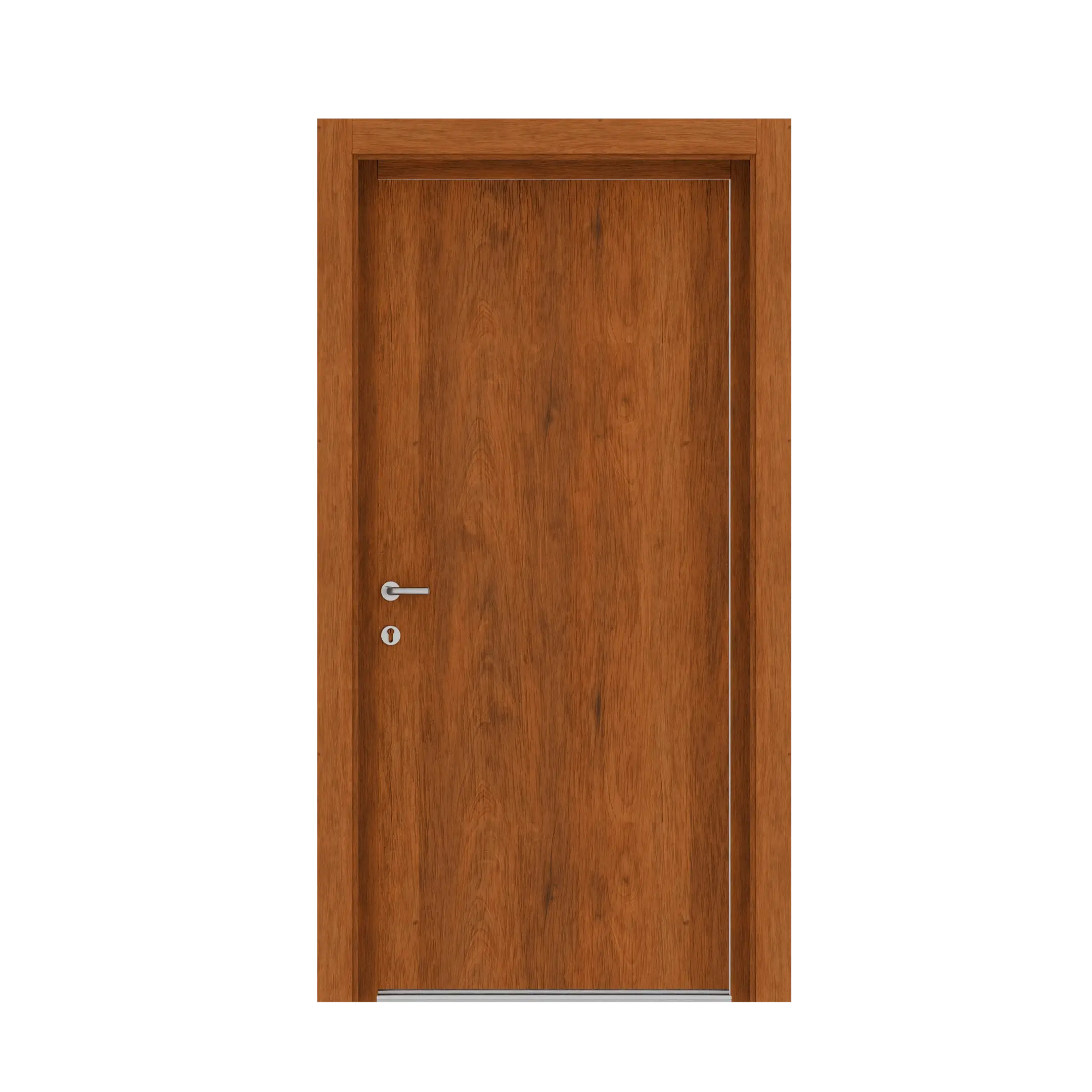 Porte d'entrée design en bois massif réalisée par Projetti, expert en menuiserie bois Côte d'Ivoire.